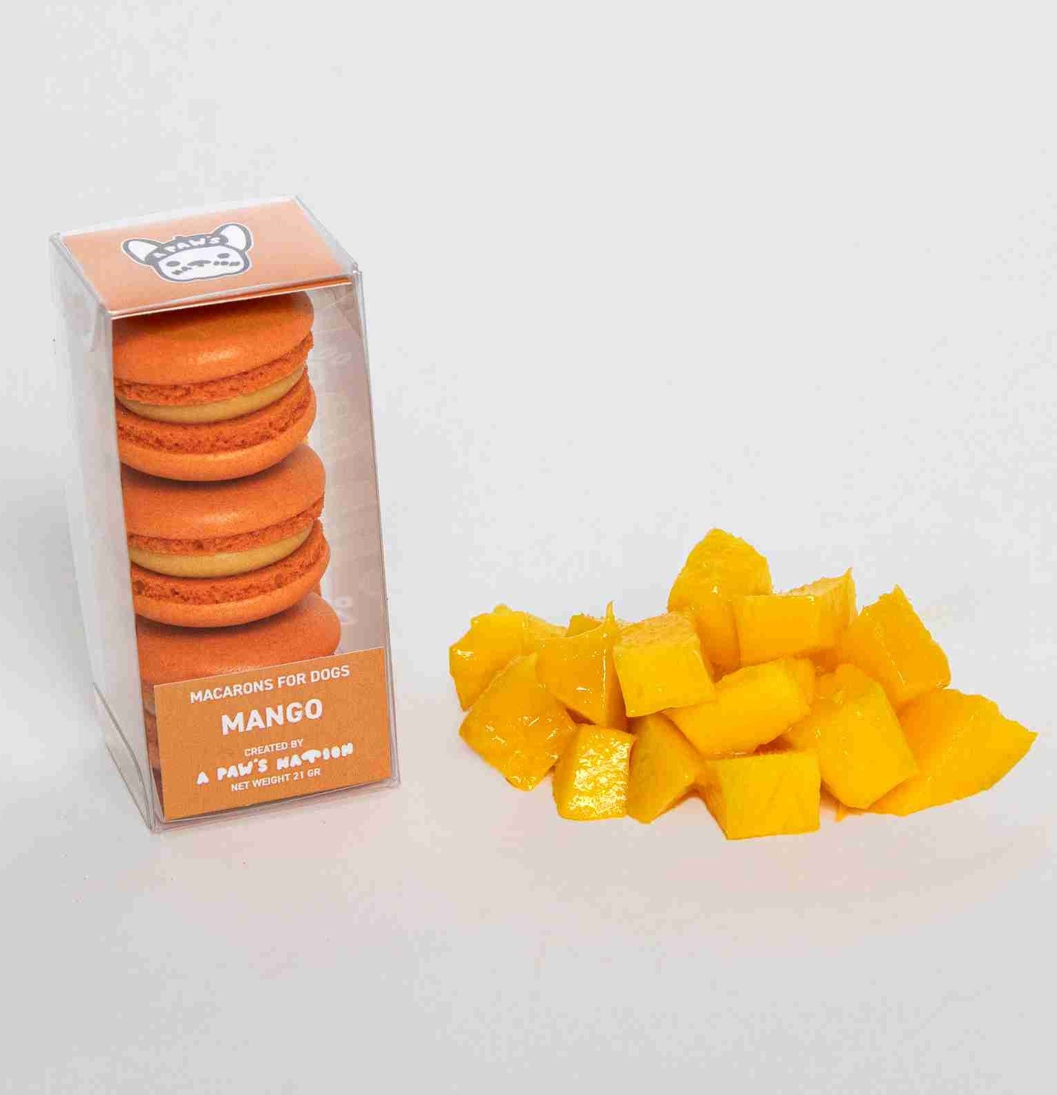 3-Dog Macarons Box | Mango